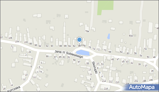 Radomsko, Króla Jana III Sobieskiego, 80, mapa Radomsko