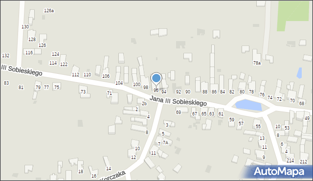 Radomsko, Króla Jana III Sobieskiego, 96, mapa Radomsko