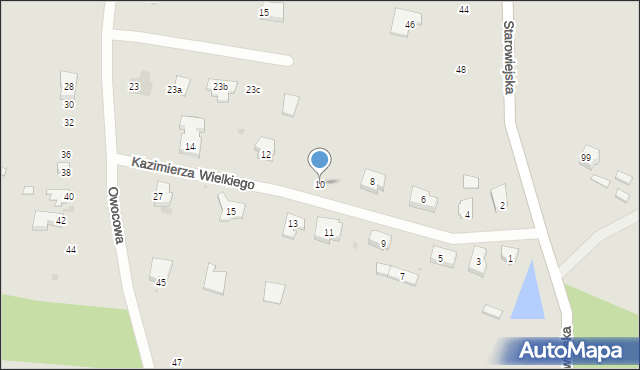 Radomsko, Króla Kazimierza Wielkiego, 10, mapa Radomsko