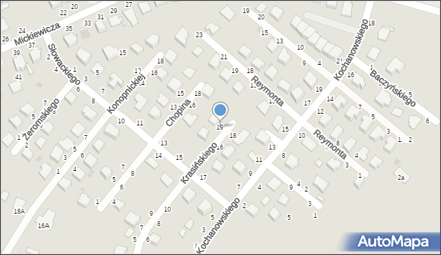 Radomyśl Wielki, Krasińskiego, 19, mapa Radomyśl Wielki