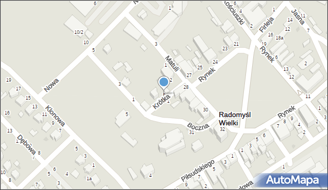 Radomyśl Wielki, Krótka, 6, mapa Radomyśl Wielki