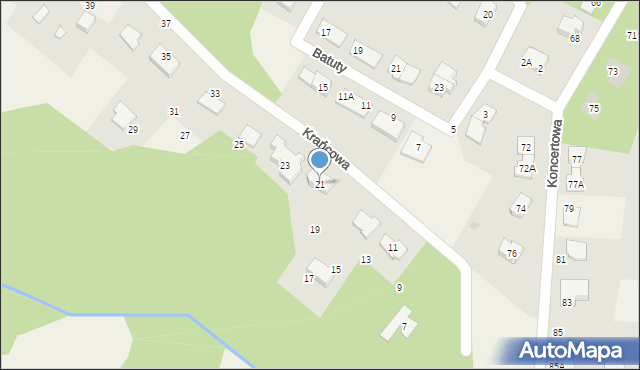 Radonie, Krańcowa, 21, mapa Radonie