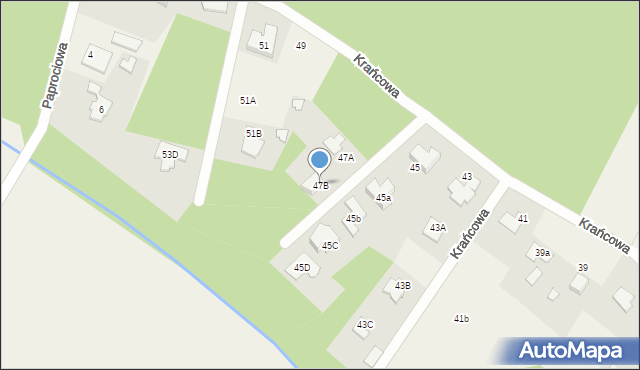 Radonie, Krańcowa, 47B, mapa Radonie