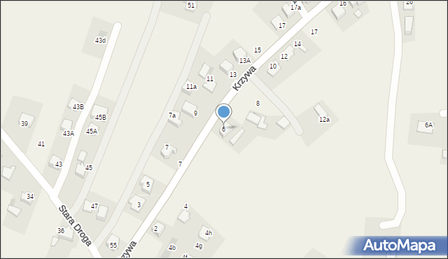 Radostowice, Krzywa, 6, mapa Radostowice