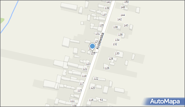 Radziechowice Drugie, Królewska, 125, mapa Radziechowice Drugie