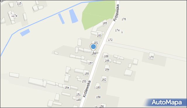 Radziechowice Drugie, Królewska, 159, mapa Radziechowice Drugie