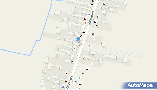 Radziechowice Drugie, Królewska, 41, mapa Radziechowice Drugie