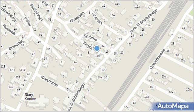 Radzionków, Króla Jana III Sobieskiego, 11b, mapa Radzionków