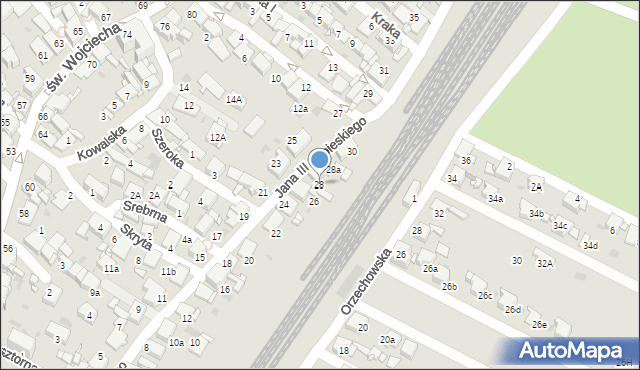 Radzionków, Króla Jana III Sobieskiego, 28, mapa Radzionków