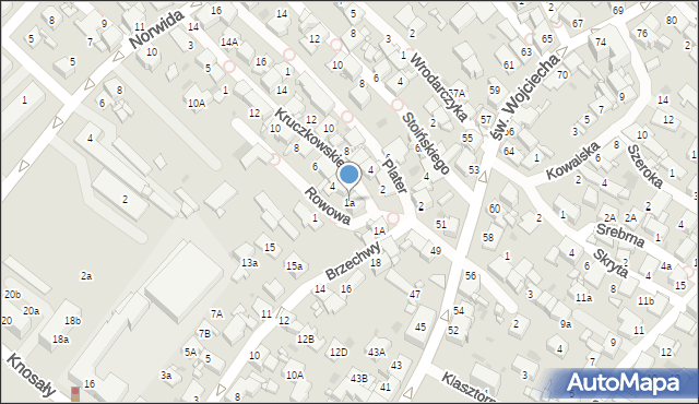 Radzionków, Kruczkowskiego, 1a, mapa Radzionków