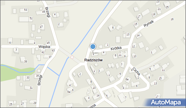 Radziszów, Krótka, 2, mapa Radziszów