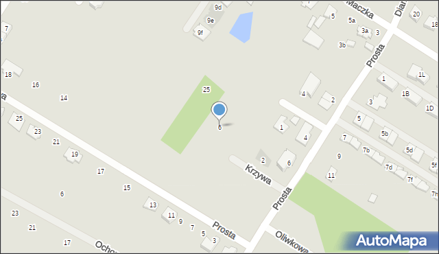 Radzymin, Krzywa, 6, mapa Radzymin