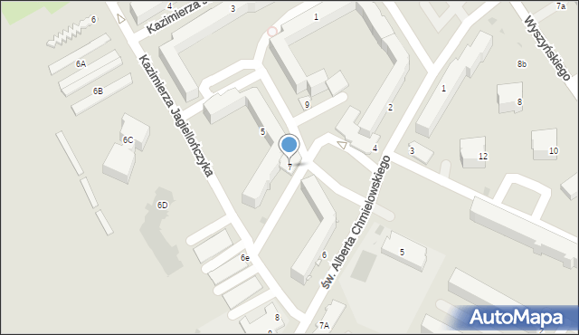 Radzyń Podlaski, Króla Kazimierza Jagiellończyka, 7, mapa Radzyń Podlaski