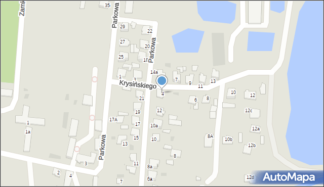 Radzyń Podlaski, Krysińskiego Karola, 4, mapa Radzyń Podlaski