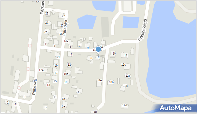 Radzyń Podlaski, Krysińskiego Karola, 8, mapa Radzyń Podlaski