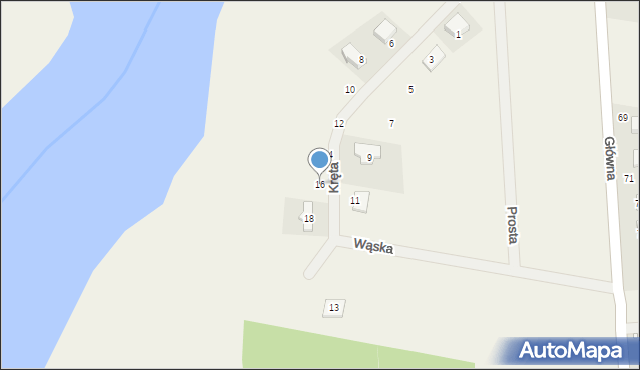 Radzyny, Kręta, 16, mapa Radzyny
