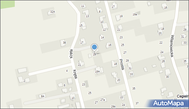 Rajsko, Kręta, 19, mapa Rajsko