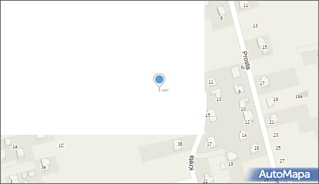 Rajsko, Kręta, 32A, mapa Rajsko