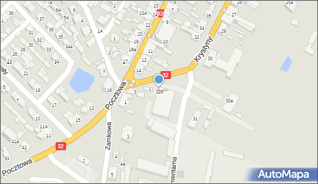 Rakoniewice, Krystyny, 32b, mapa Rakoniewice