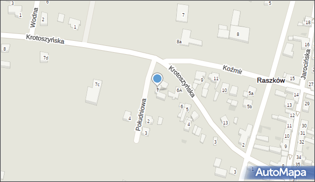 Raszków, Krotoszyńska, 7, mapa Raszków