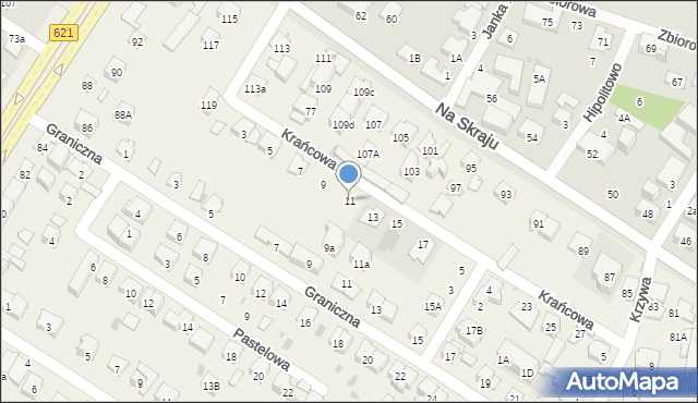 Raszyn, Krańcowa, 11, mapa Raszyn