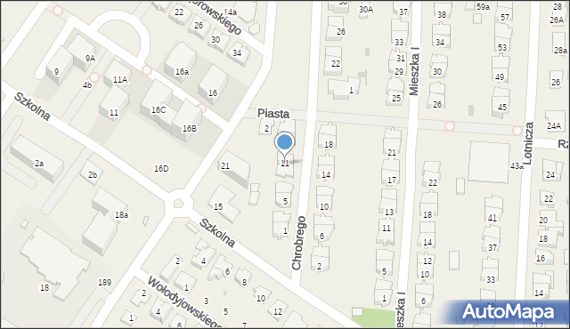 Raszyn, Króla Bolesława Chrobrego, 11, mapa Raszyn