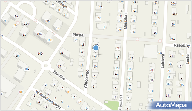 Raszyn, Króla Bolesława Chrobrego, 14, mapa Raszyn