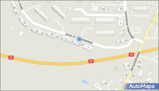 Rawa Mazowiecka, Króla Jana III Sobieskiego, 3, mapa Rawa Mazowiecka