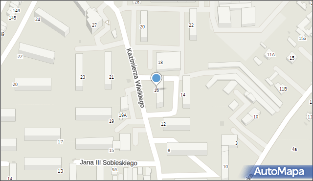 Rawa Mazowiecka, Króla Kazimierza Wielkiego, 16, mapa Rawa Mazowiecka