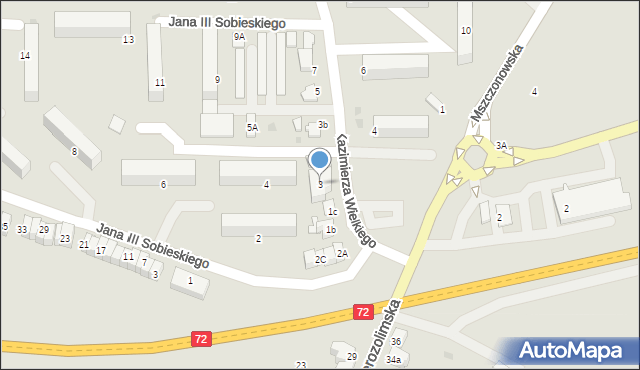 Rawa Mazowiecka, Króla Kazimierza Wielkiego, 3, mapa Rawa Mazowiecka