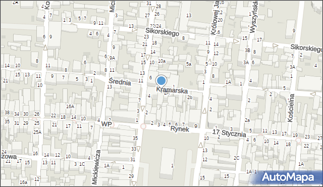 Rawicz, Kramarska, 4, mapa Rawicz