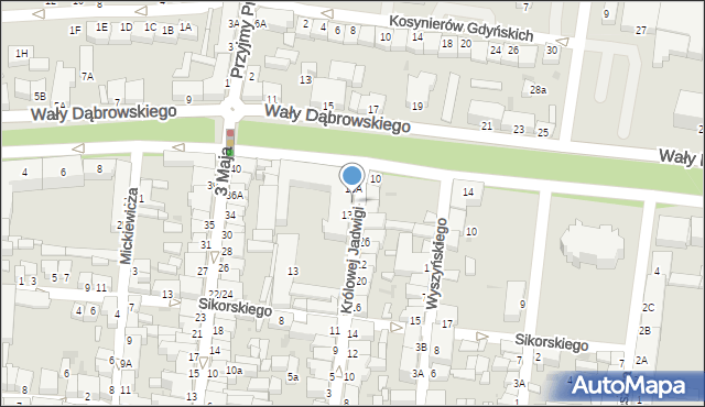 Rawicz, Królowej Jadwigi, 13B, mapa Rawicz