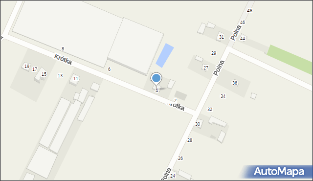 Rębków, Krótka, 4, mapa Rębków