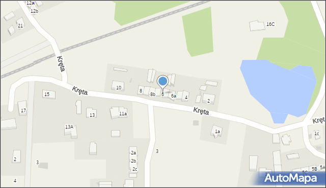 Reblino, Kręta, 6, mapa Reblino