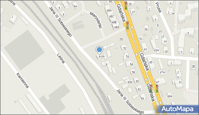 Reda, Króla Jana III Sobieskiego, 7, mapa Reda