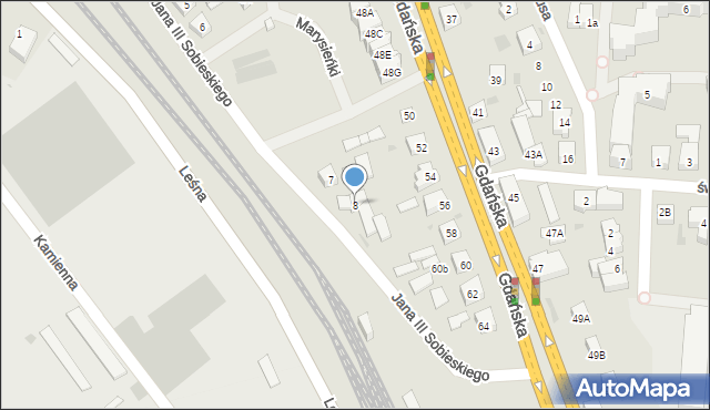 Reda, Króla Jana III Sobieskiego, 8, mapa Reda