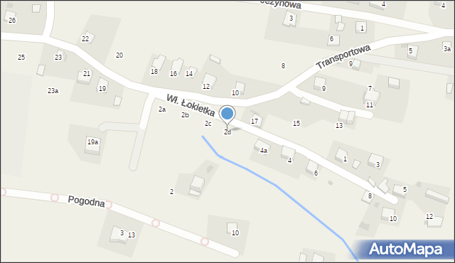 Regulice, Króla Władysława Łokietka, 2d, mapa Regulice