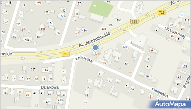 Reguły, Królewska, 12, mapa Reguły