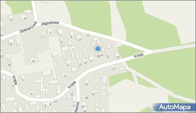 Regut, Kręta, 19, mapa Regut