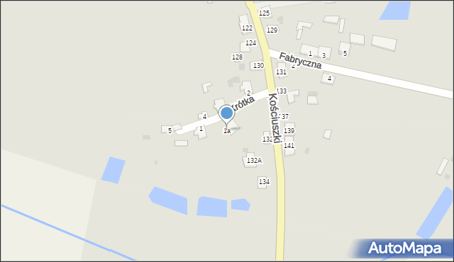 Rejowiec, Krótka, 1a, mapa Rejowiec