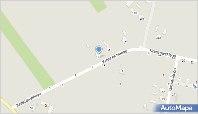 Rejowiec Fabryczny, Kraszewskiego Józefa Ignacego, 13, mapa Rejowiec Fabryczny