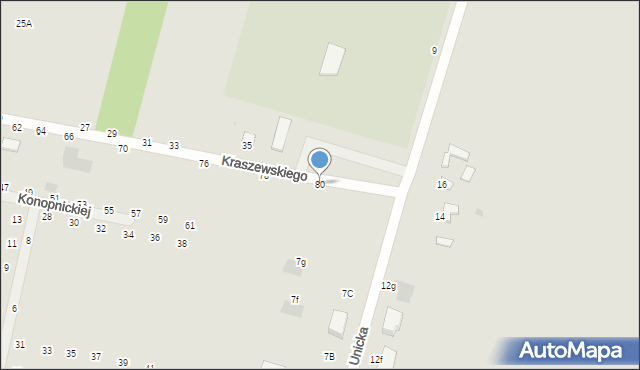 Rejowiec Fabryczny, Kraszewskiego Józefa Ignacego, 80, mapa Rejowiec Fabryczny