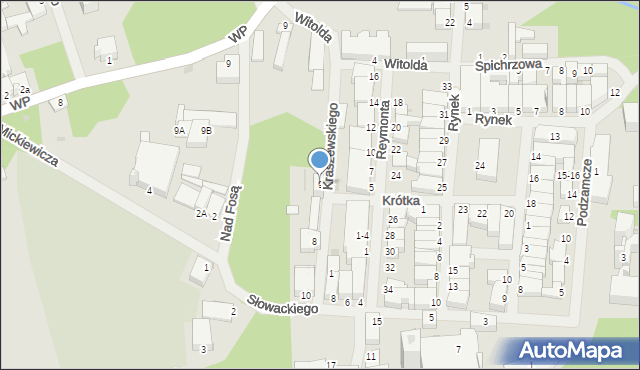 Reszel, Kraszewskiego Józefa Ignacego, 9, mapa Reszel