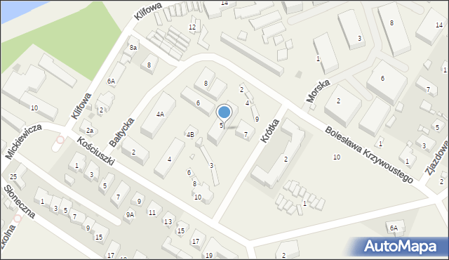 Rewal, Krótka, 5B, mapa Rewal