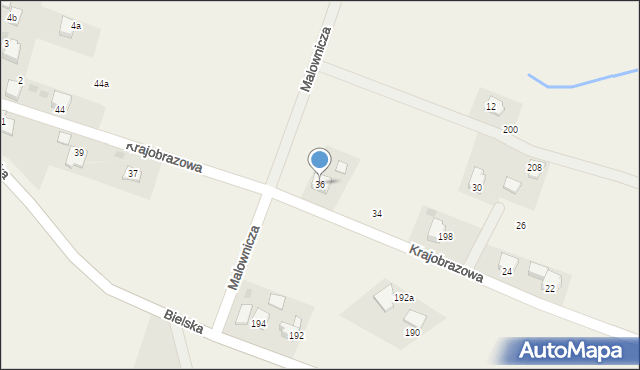 Roczyny, Krajobrazowa, 36, mapa Roczyny