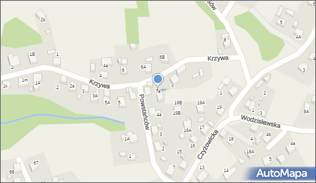 Rogów, Krzywa, 7a, mapa Rogów