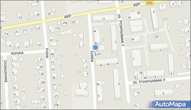 Rogoźno, Krótka, 8, mapa Rogoźno