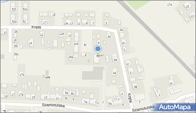 Rokietnica, Kręta, 6D, mapa Rokietnica