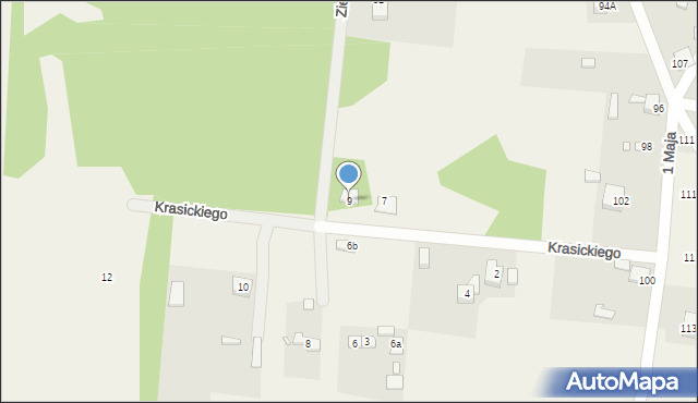Rokitno Szlacheckie, Krasickiego Ignacego, bp., 9, mapa Rokitno Szlacheckie