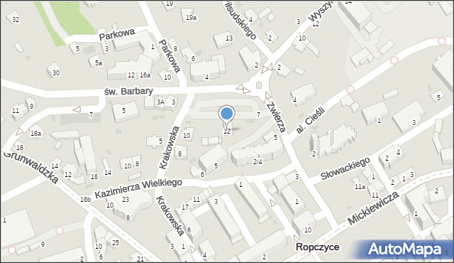 Ropczyce, Krakowska, 12, mapa Ropczyce